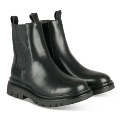 Bottines NOIR Fille Motif Paillettes Fermeture éclair