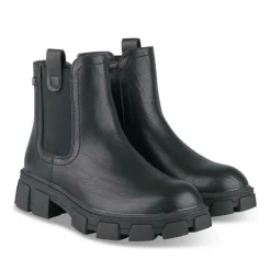 Bottines NOIR Fille Motif Uni A Enfiler