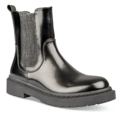 Bottines NOIR Fille Motif Uni Fermeture éclair