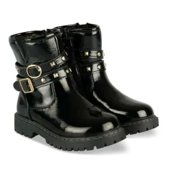 Bottines NOIR Fille Motif Vernis Fermeture éclair