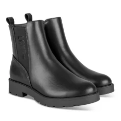 Bottines NOIR Fille Motif Uni Fermeture éclair