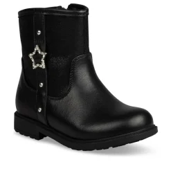 Bottines NOIR Fille Motif Uni Fermeture éclair