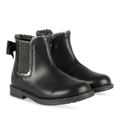 Bottines NOIR Fille Motif Uni Fermeture éclair