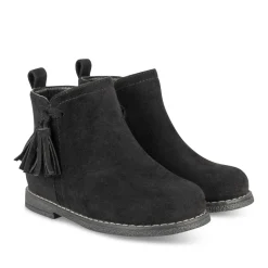 Bottines NOIR Fille Motif Uni Fermeture éclair