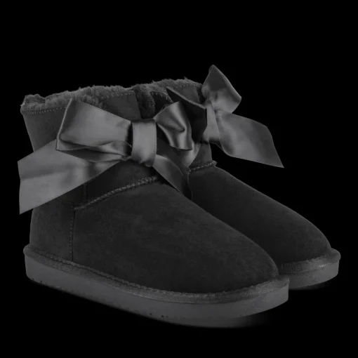 Bottines NOIR Fille Motif Uni A Enfiler