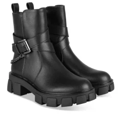 Bottines NOIR Fille Motif Chaîne Fermeture éclair