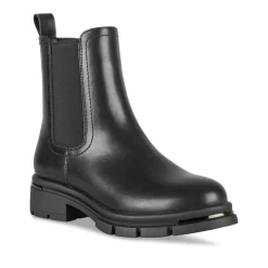 Bottines NOIR Fille Motif Uni Elastique + Fermeture éclair