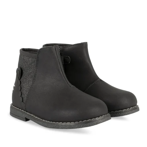 Bottines NOIR Fille Motif Animal Fermeture éclair