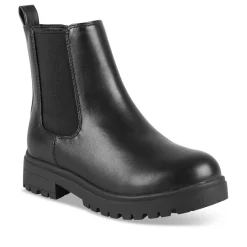 Bottines NOIR Fille Motif Uni Fermeture éclair