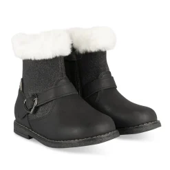 Bottines NOIR Fille Motif Paillettes Fermeture éclair