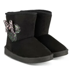 Bottines NOIR Fille Motif Paillettes A Enfiler