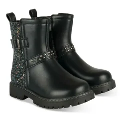 Bottines NOIR Fille Motif Paillettes Fermeture éclair