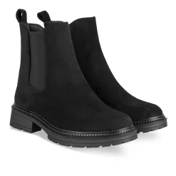 Bottines NOIR Fille Motif Uni Fermeture éclair