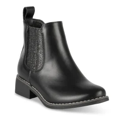Bottines NOIR Fille Motif Uni Fermeture éclair
