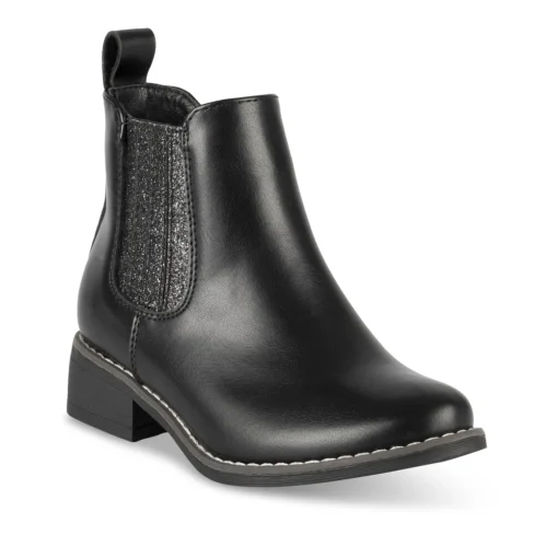 Bottines NOIR Fille Motif Uni Fermeture éclair