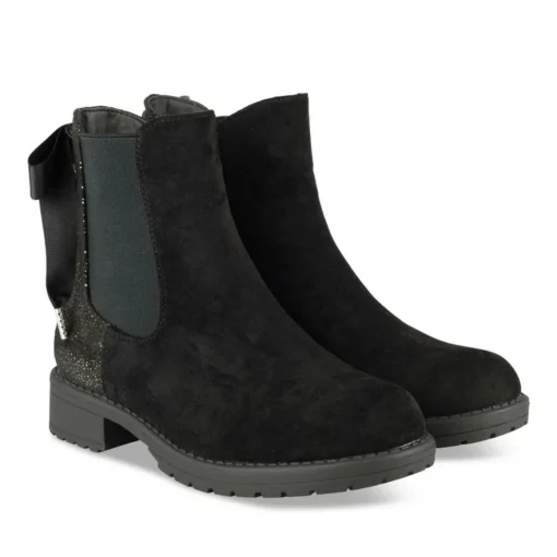 Bottines NOIR Fille Motif Iridescent Fermeture éclair