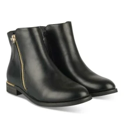 Bottines NOIR Fille Motif Uni Fermeture éclair
