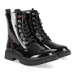 Bottines NOIR Fille Motif Uni A Enfiler