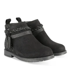 Bottines NOIR Fille Motif Animal Fermeture éclair