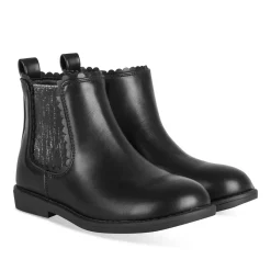 Bottines NOIR Fille Motif Uni Fermeture éclair