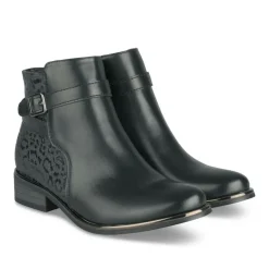Bottines NOIR Fille Motif Uni Fermeture éclair