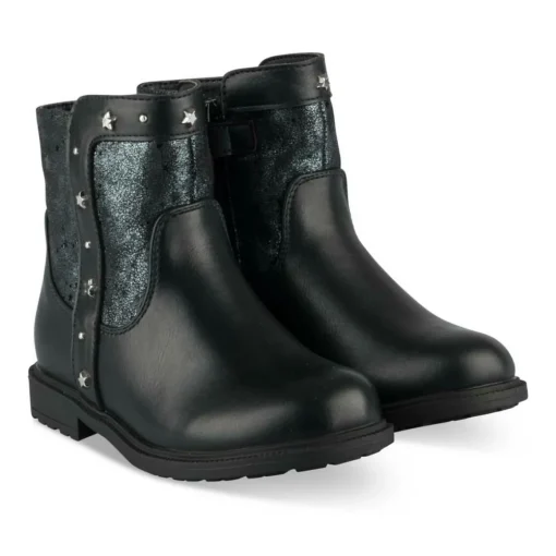 Bottines NOIR Fille Motif Iridescent Fermeture éclair