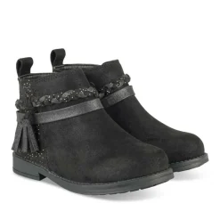 Bottines NOIR Fille Motif Paillettes Fermeture éclair