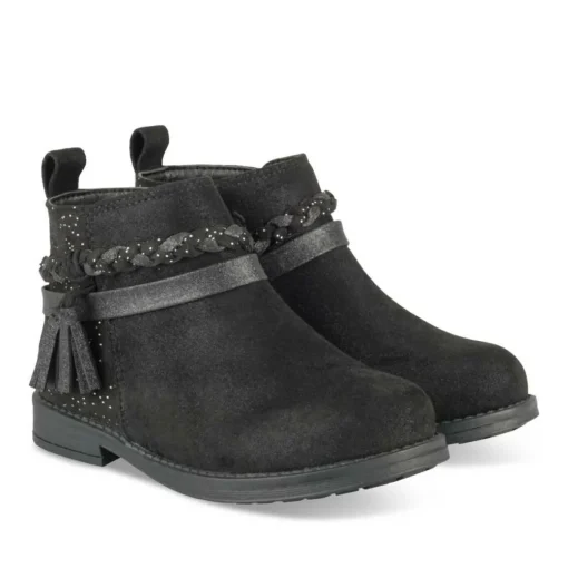 Bottines NOIR Fille Motif Paillettes Fermeture éclair