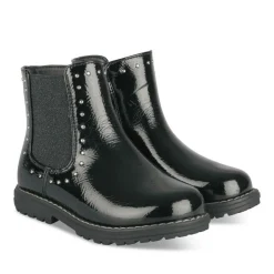 Bottines NOIR Fille Motif Vernis Fermeture éclair