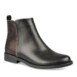 Bottines NOIR Fille Motif Uni Fermeture éclair