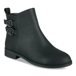 Bottines NOIR Fille Motif Uni Fermeture éclair