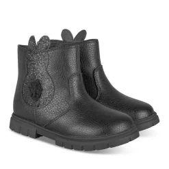Bottines NOIR Fille Motif Animal Fermeture éclair