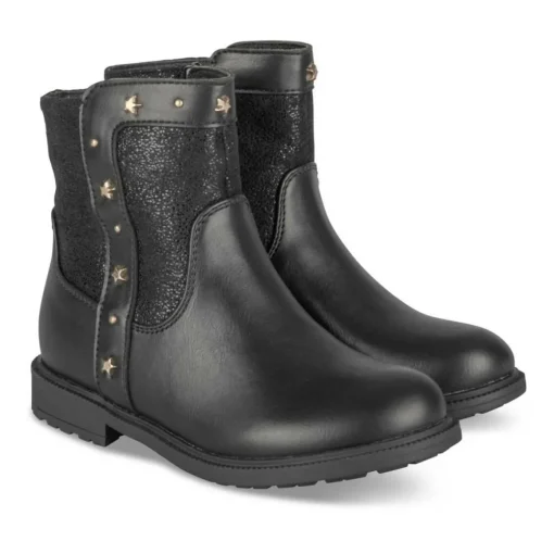 Bottines NOIR Fille Motif Clouté Fermeture éclair