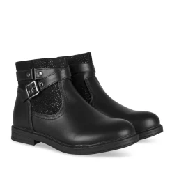 Bottines NOIR Fille Motif Uni Fermeture éclair