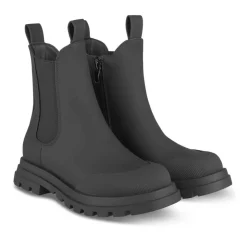 Bottines NOIR Fille Motif Uni Fermeture éclair