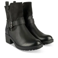 Bottines NOIR Fille Motif Uni Fermeture éclair