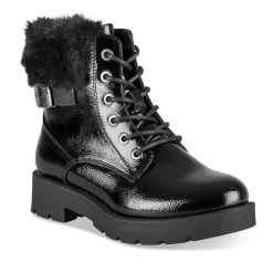 Bottines NOIR Fille Motif Uni Fermeture éclair