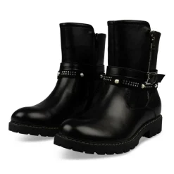 Bottines NOIR Fille Motif Uni Fermeture éclair