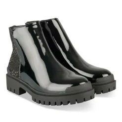 Bottines NOIR Fille Motif Vernis Fermeture éclair