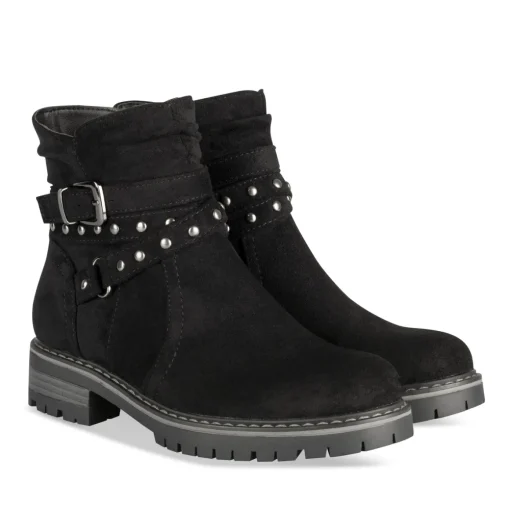Bottines NOIR Fille Motif Uni Fermeture éclair