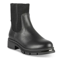 Bottines NOIR Fille Motif Uni Elastique
