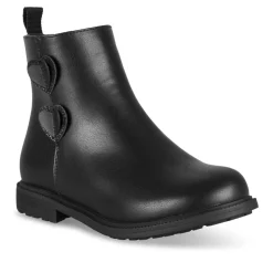 Bottines NOIR Fille Motif Uni Fermeture éclair