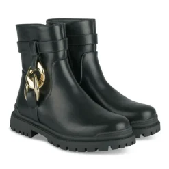 Bottines NOIR Fille Motif Chaîne Fermeture éclair