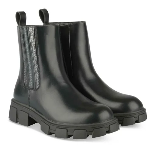 Bottines NOIR Fille Motif Paillettes Fermeture éclair