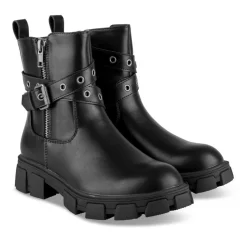Bottines NOIR Fille Motif Clouté Fermeture éclair