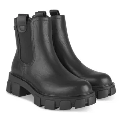 Bottines NOIR Fille Motif Uni A Enfiler