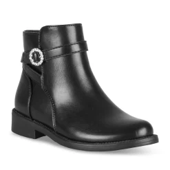 Bottines NOIR Fille Motif Uni Fermeture éclair