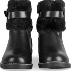 Bottines NOIR Fille Motif Uni Fermeture éclair