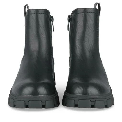 Bottines NOIR Fille Motif Uni A Enfiler