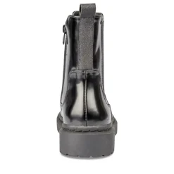 Bottines NOIR Fille Motif Uni Fermeture éclair